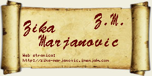Žika Marjanović vizit kartica